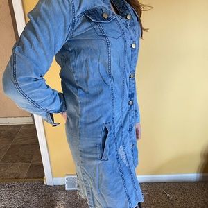 NEW Blue jean button up dress.